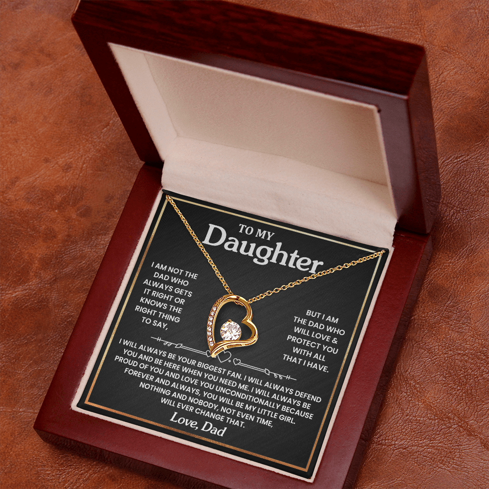 Daughter - Dad - Biggest Fan - Forever Love Necklace