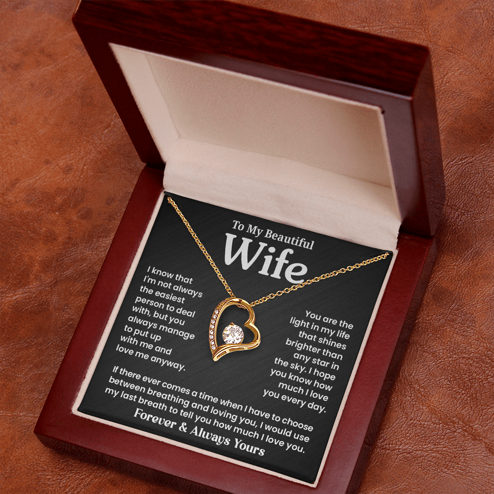 To My Wife - Breathing - Forever Love Necklace