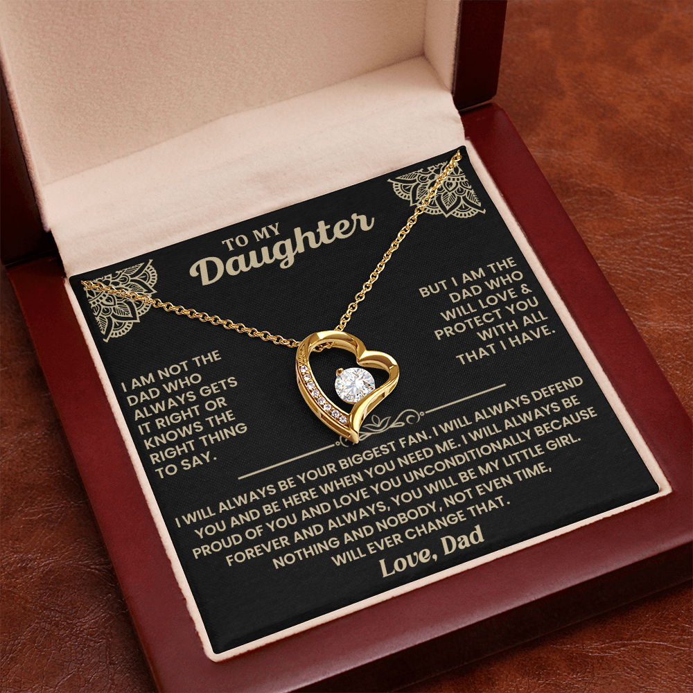 Daughter - Biggest Fan - Dad - Forever Love Necklace