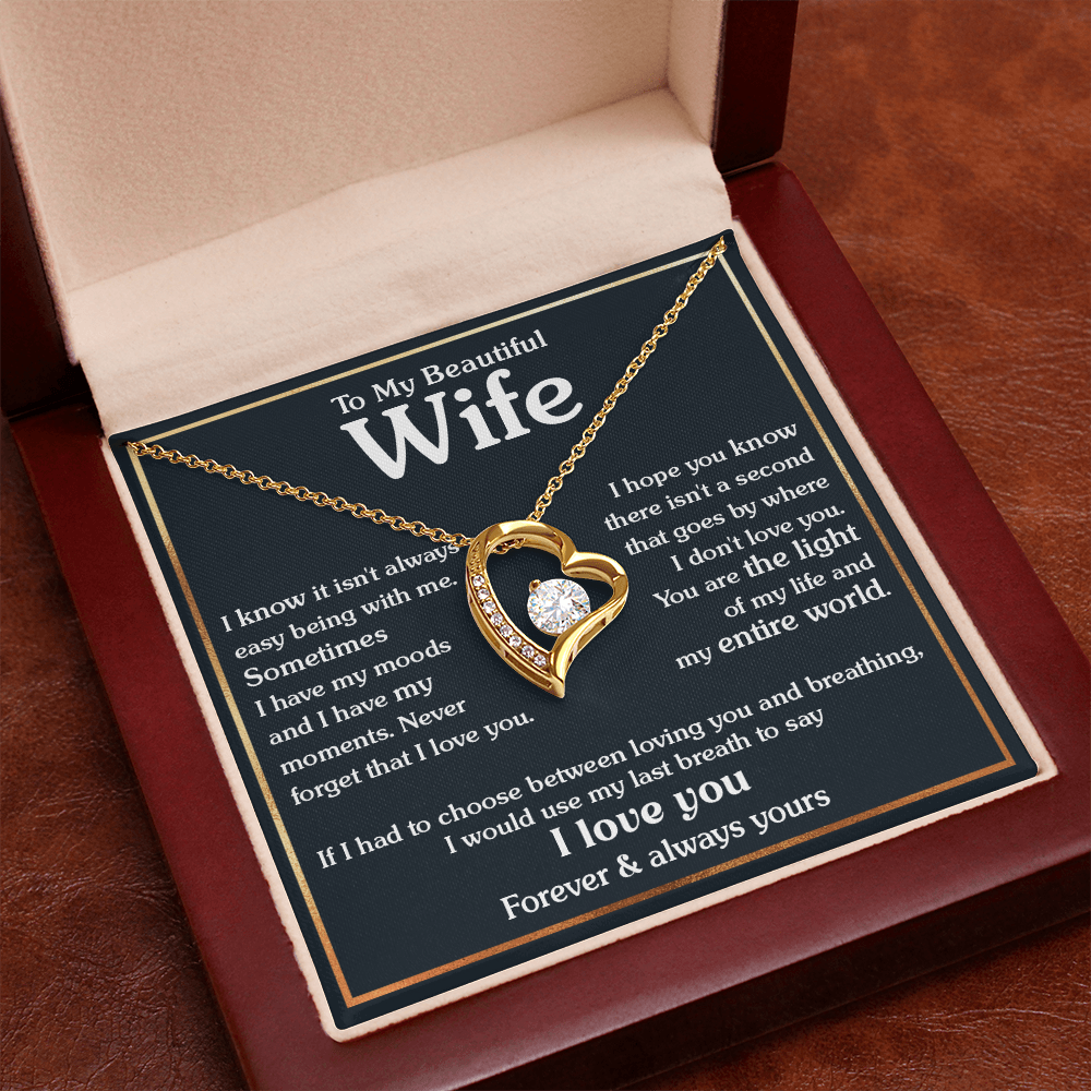To My Wife - Last Breath - Forever Love Necklace