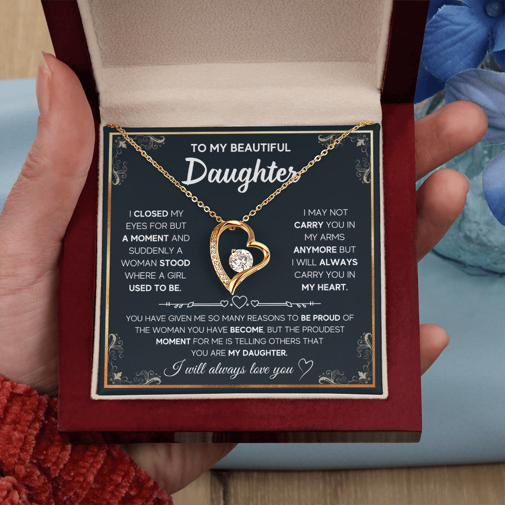 Daughter - I closed My Eyes - Forever Love Necklace