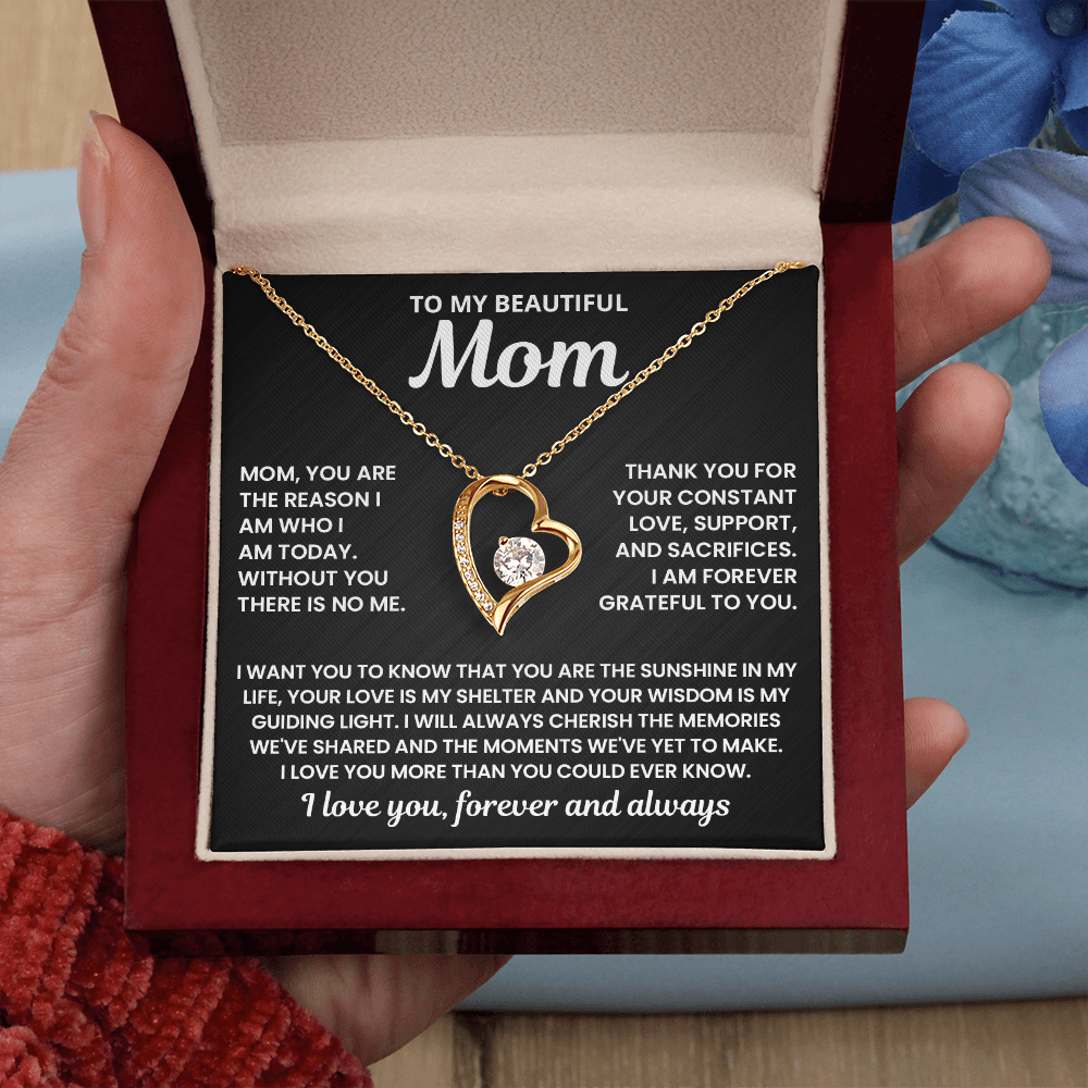 Mom - Without You There Is No Me - Forever Love Necklace