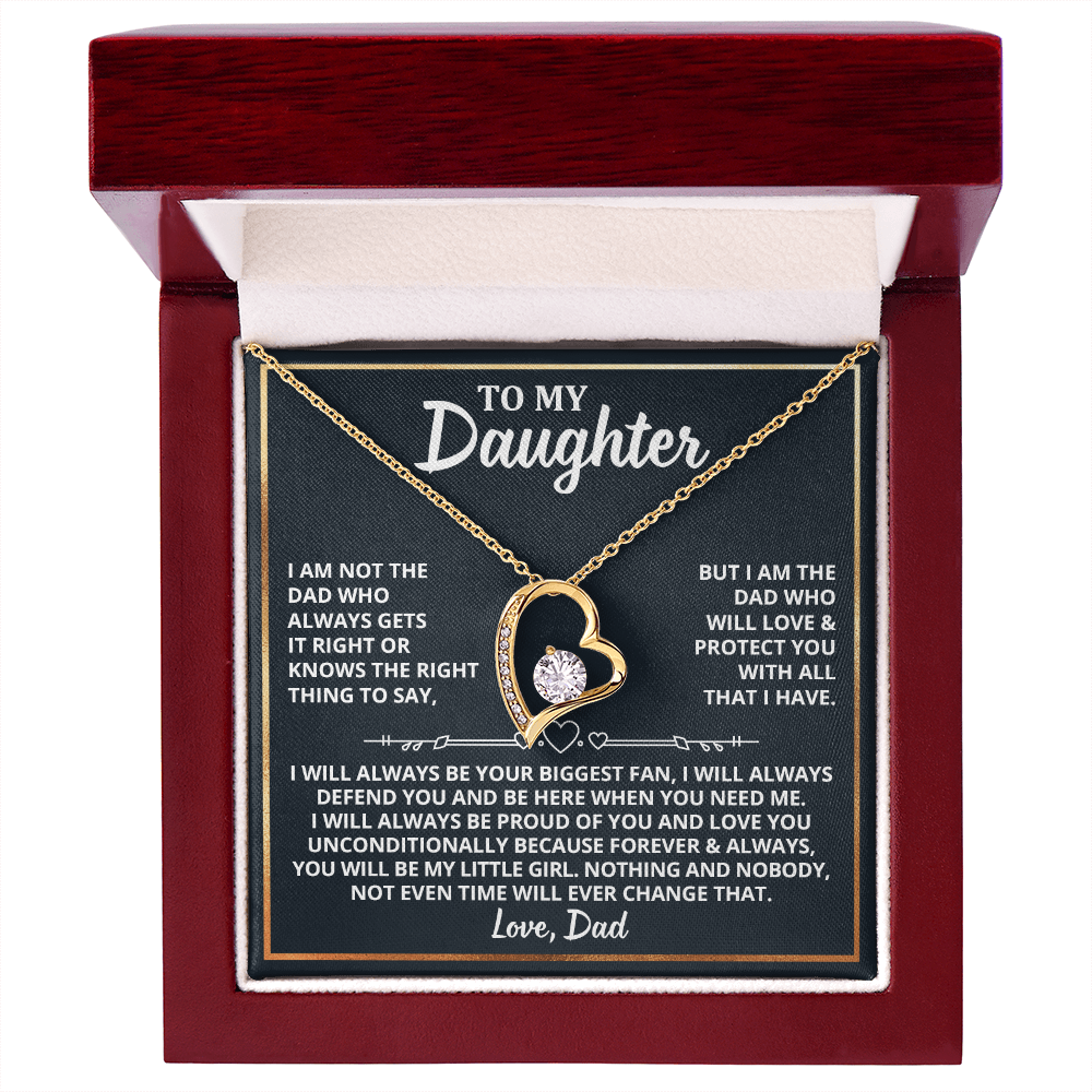 To My Daughter - I Am Not The Dad - Forever Love Necklace