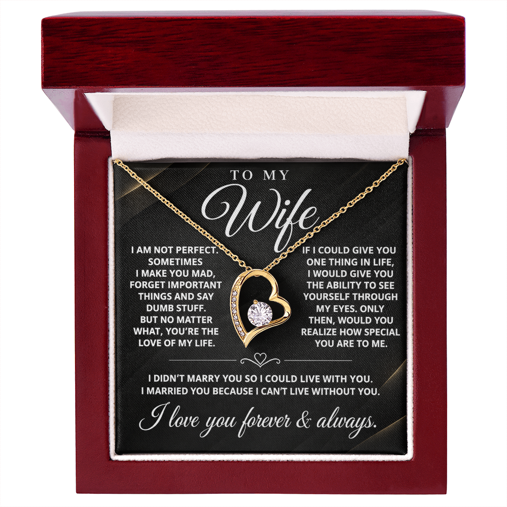 To My Wife - One Thing - Forever Love Necklace