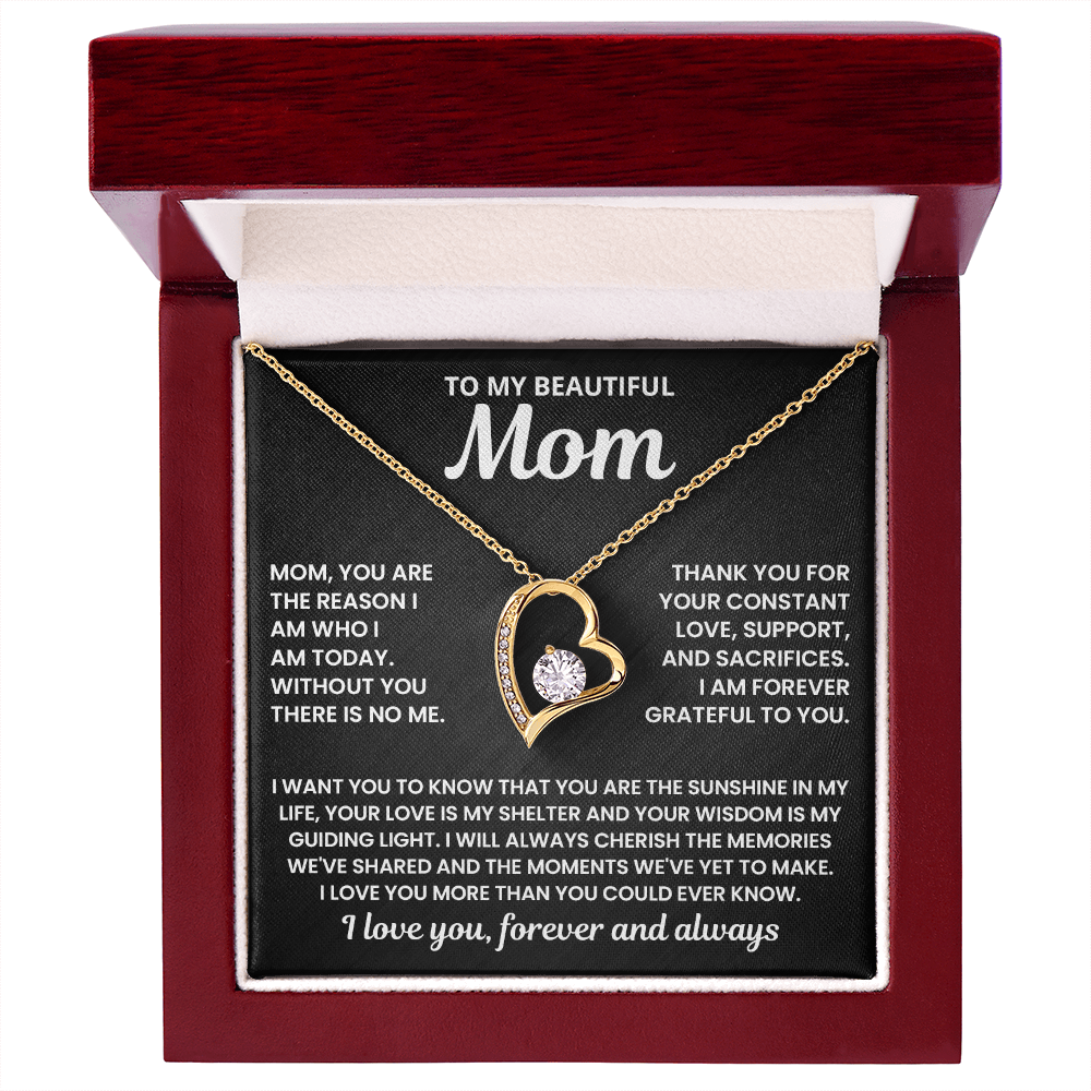 Mom - Without You There Is No Me - Forever Love Necklace