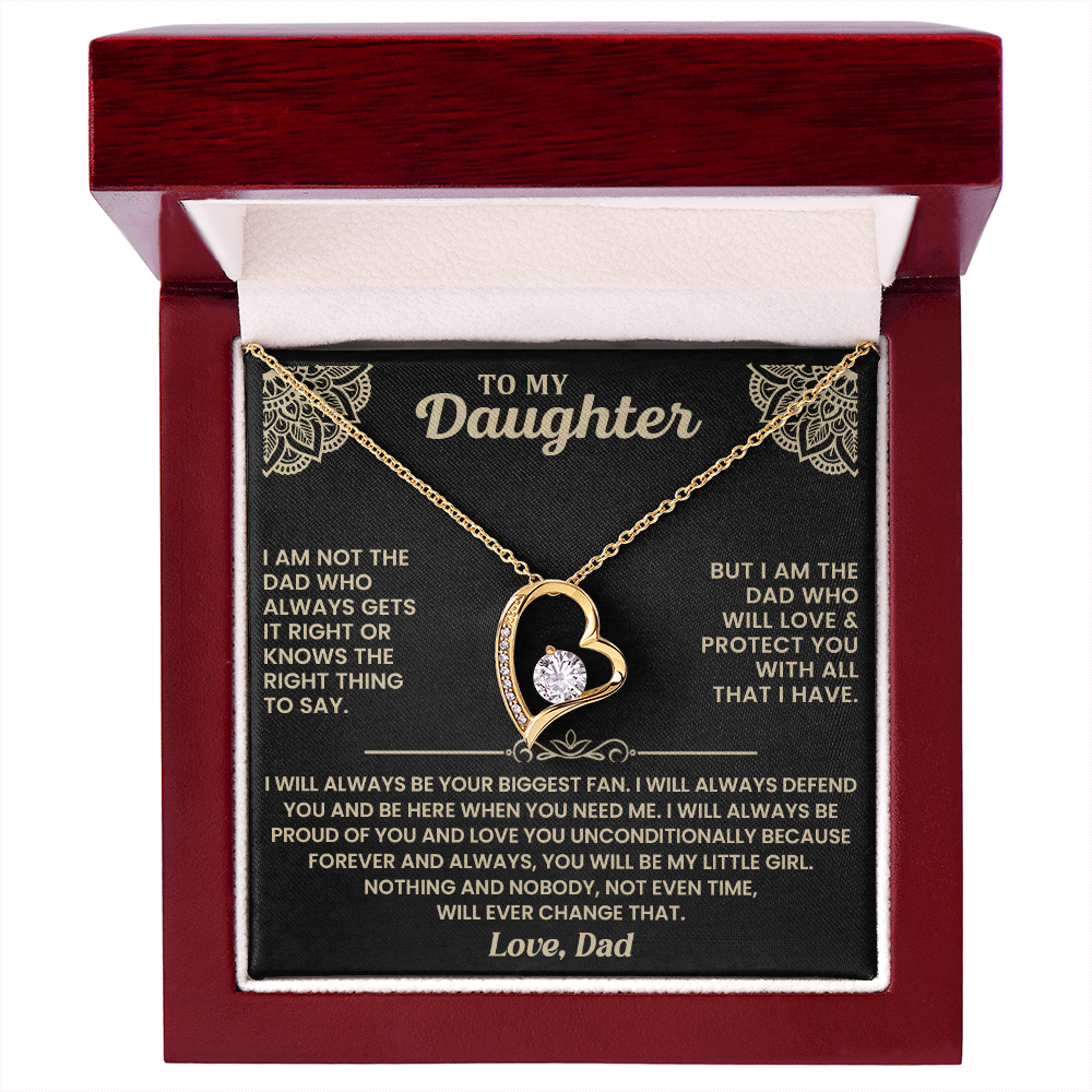 Daughter - Biggest Fan - Dad - Forever Love Necklace