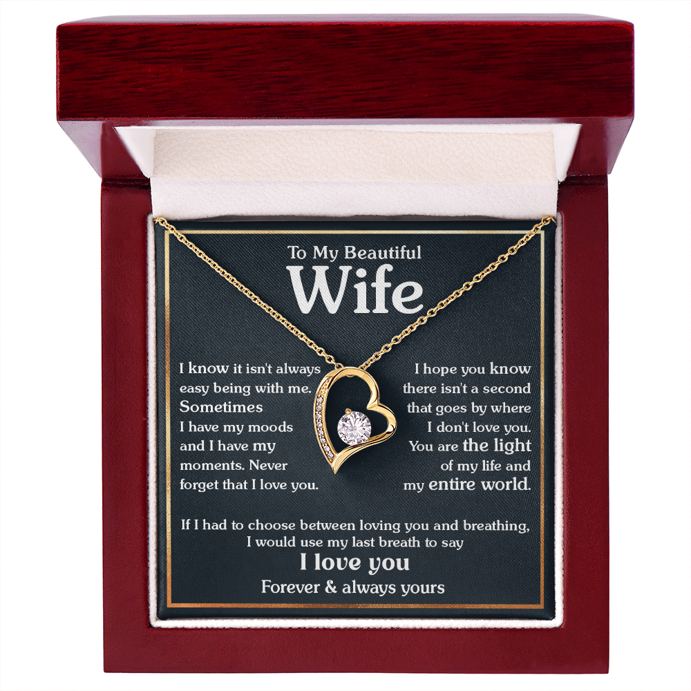 To My Wife - Last Breath - Forever Love Necklace