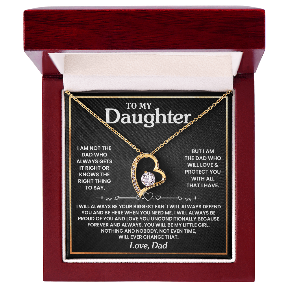 Daughter - Dad - Biggest Fan - Forever Love Necklace