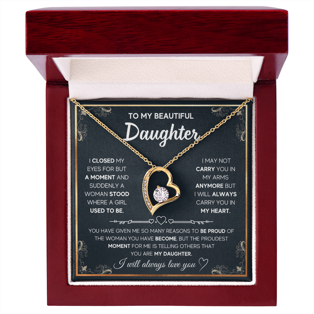 Daughter - I closed My Eyes - Forever Love Necklace