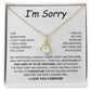 Im Sorry Gifts For Her, Apology Gifts For Her, I Am Sorry Gifts for Wife, Soulmate Gifts - I Take Full Responsibility - Giant Sorry Forgiveness Necklace with Message Card and Gift Box