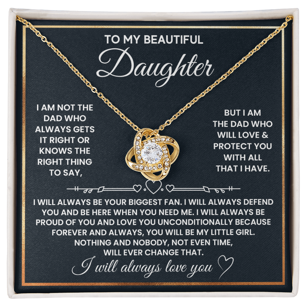 DS-1507597 - Daughter - Biggest fan - Love Knot Necklace
