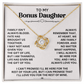 Necklace For Bonus Daughter - Love Knot Necklace - White