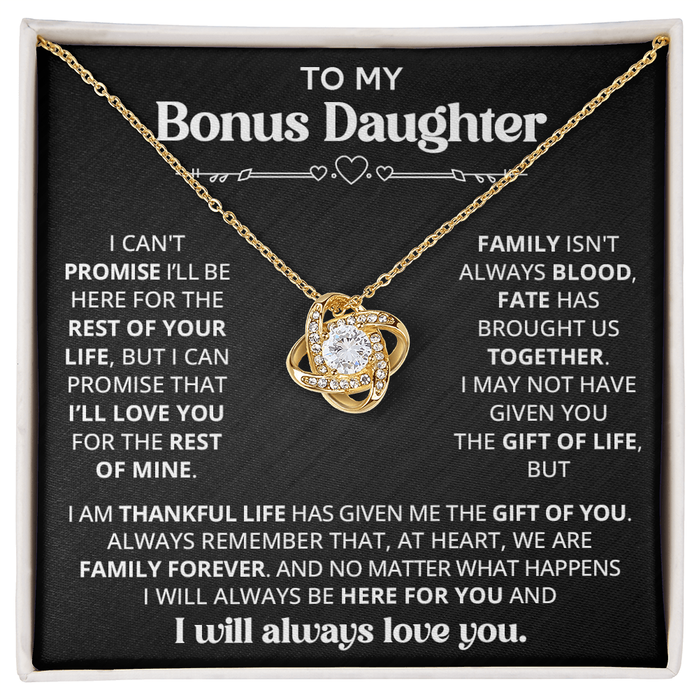 Necklace For Bonus Daughter From Dad - Love Knot Necklace