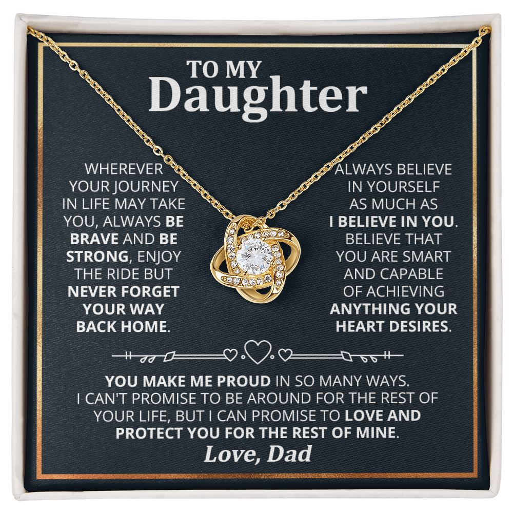 DS-1507591 - Daughter - Wherever your journey - Love Knot Necklace