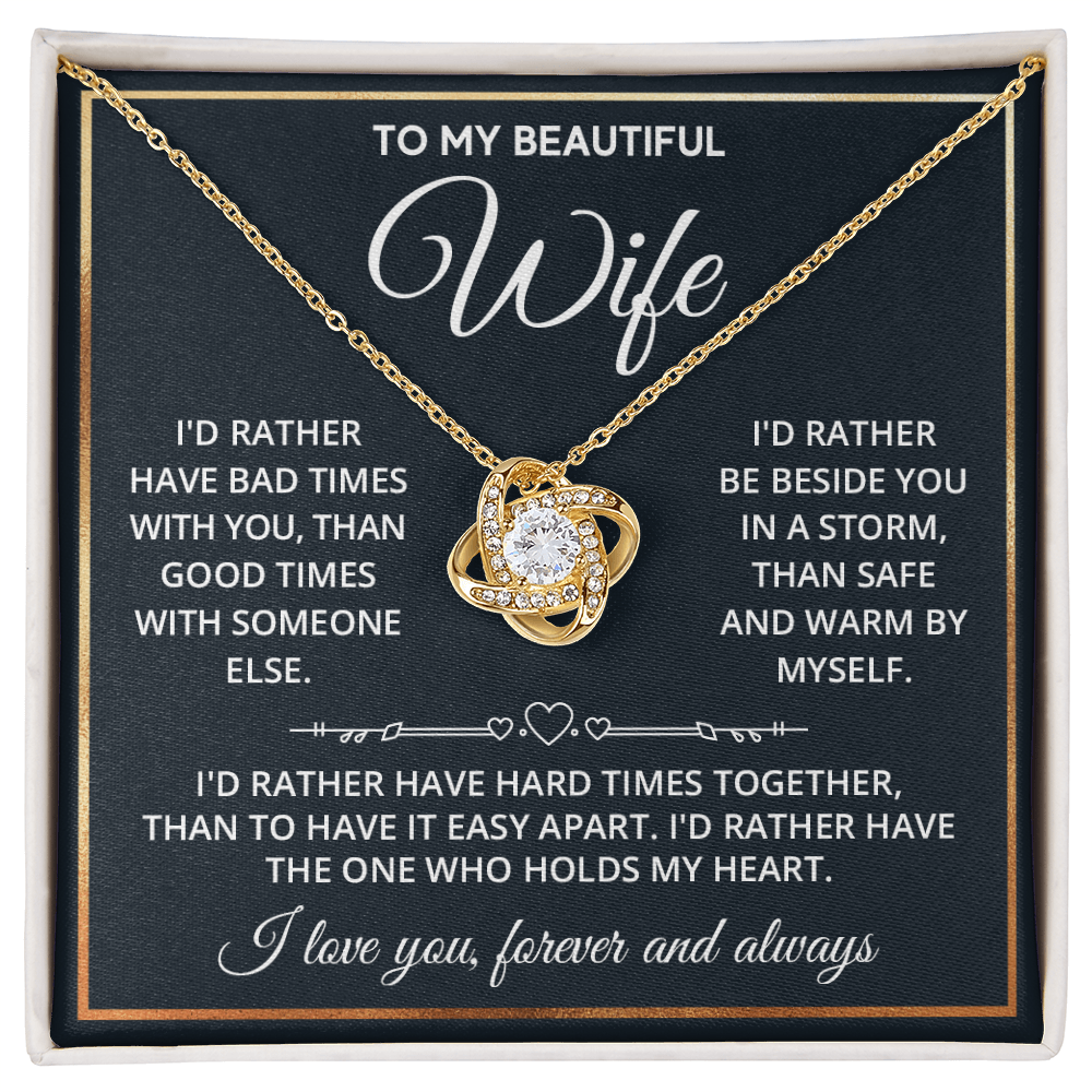 DS-1509039 - Wife  - I'd Rather have - Love Knot Necklace