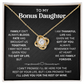 Necklace For Bonus Daughter - Love Knot Necklace