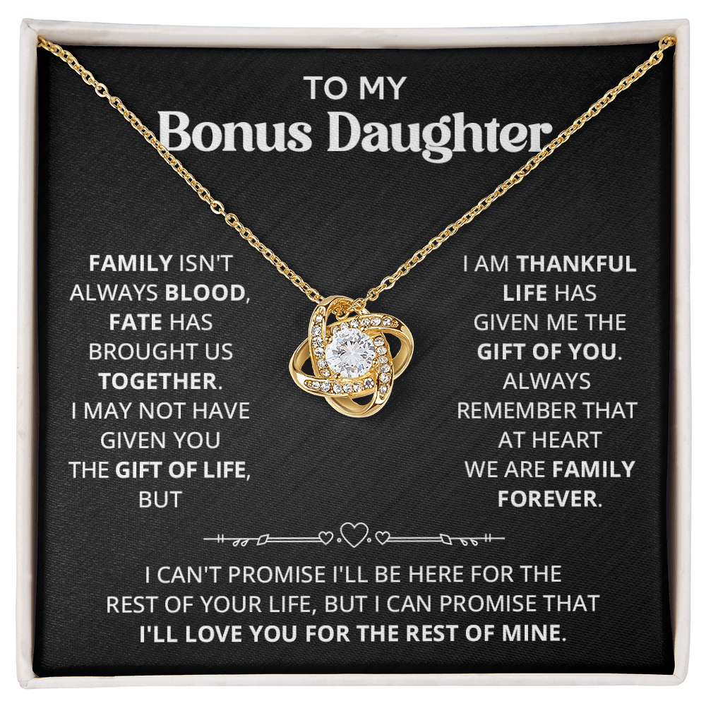 Necklace For Bonus Daughter - Love Knot Necklace