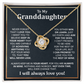 Granddaughter - Deep in your heart - Love Knot Necklace
