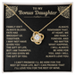 To My Bonus Daughter - "My Family Forever" Love Knot Necklace