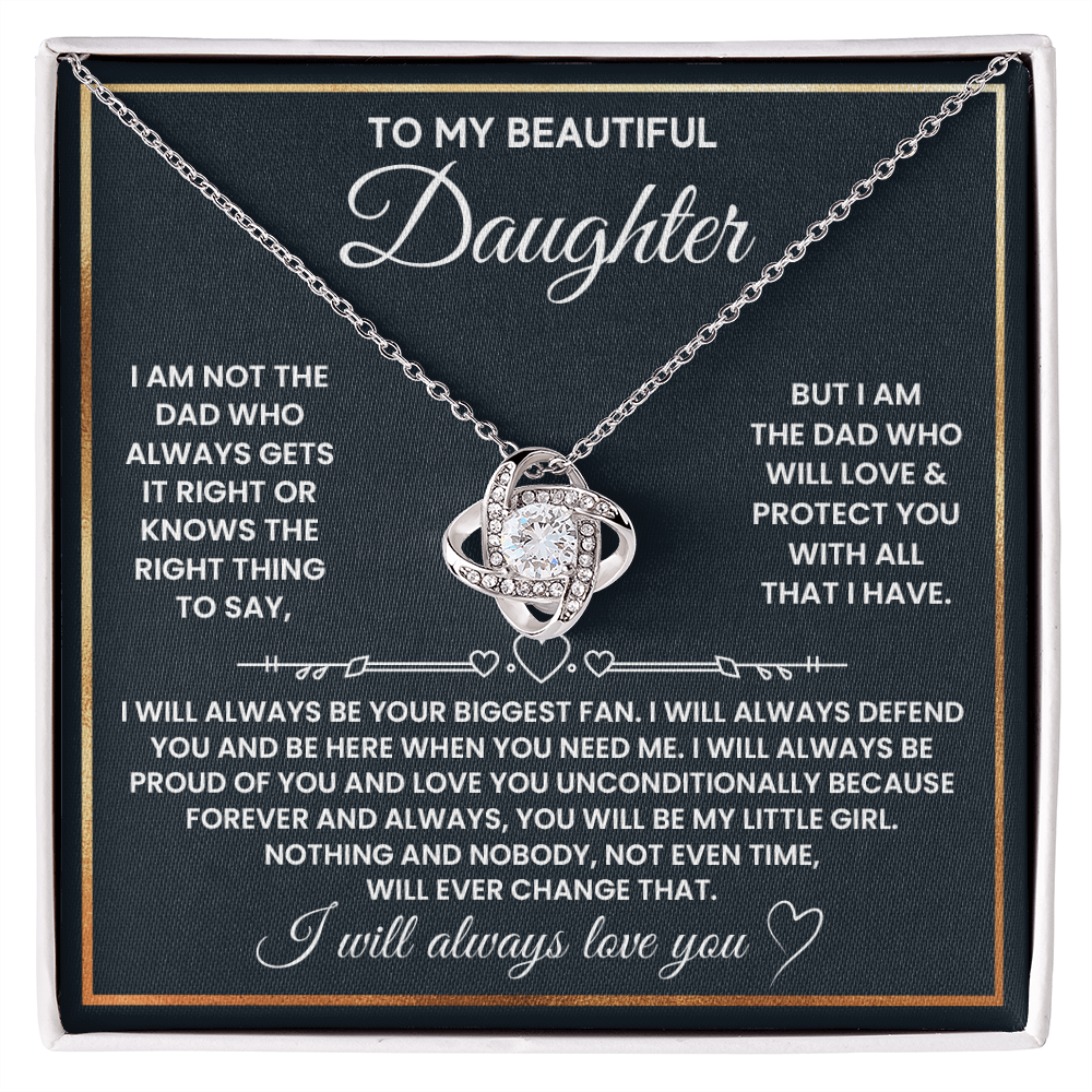 DS-1507597 - Daughter - Biggest fan - Love Knot Necklace