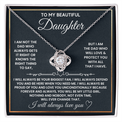 DS-1507597 - Daughter - Biggest fan - Love Knot Necklace