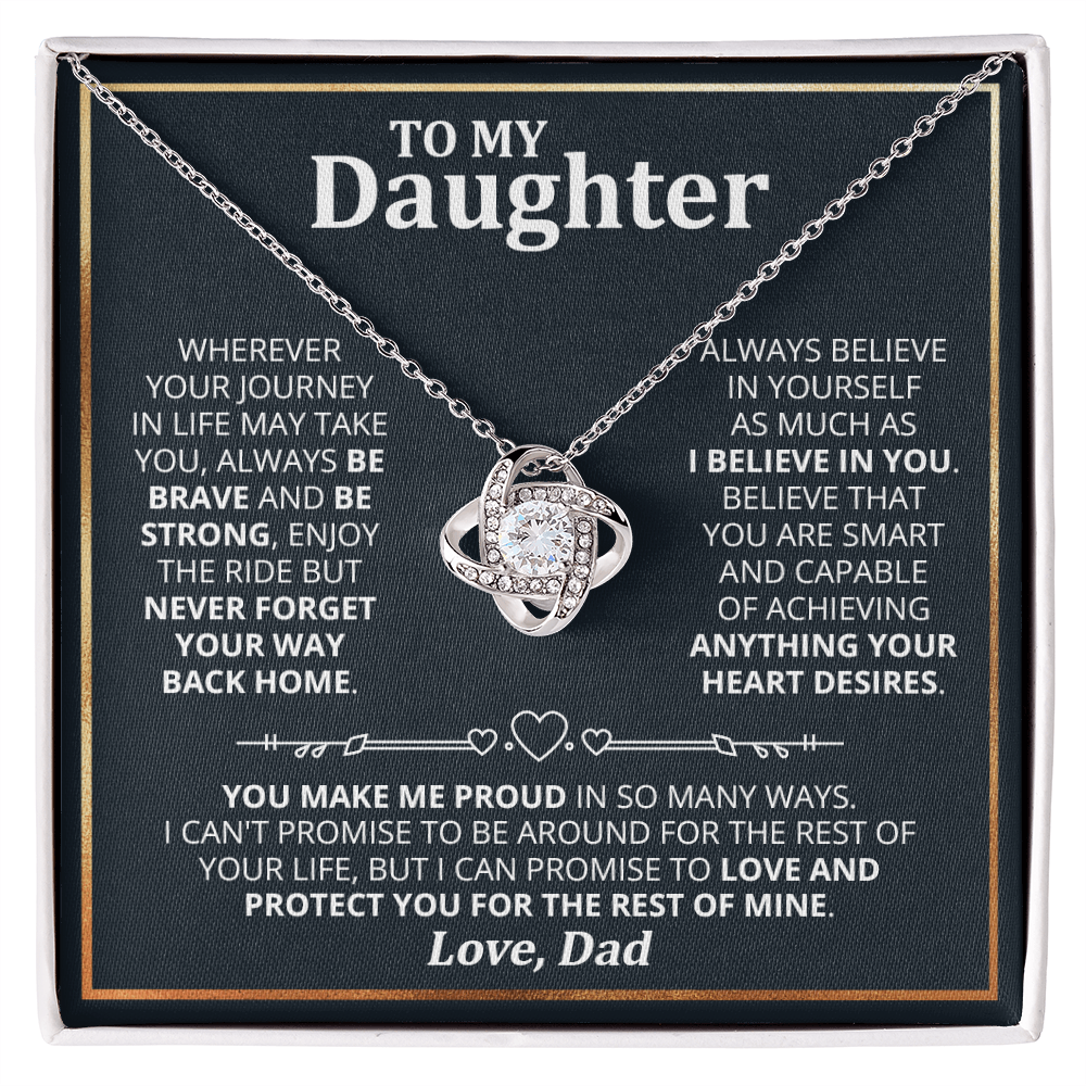 DS-1507591 - Daughter - Wherever your journey - Love Knot Necklace