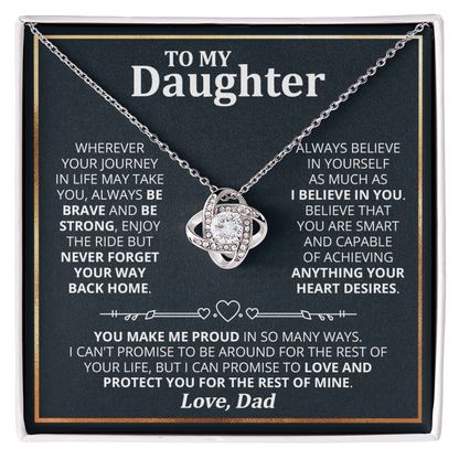 DS-1507591 - Daughter - Wherever your journey - Love Knot Necklace