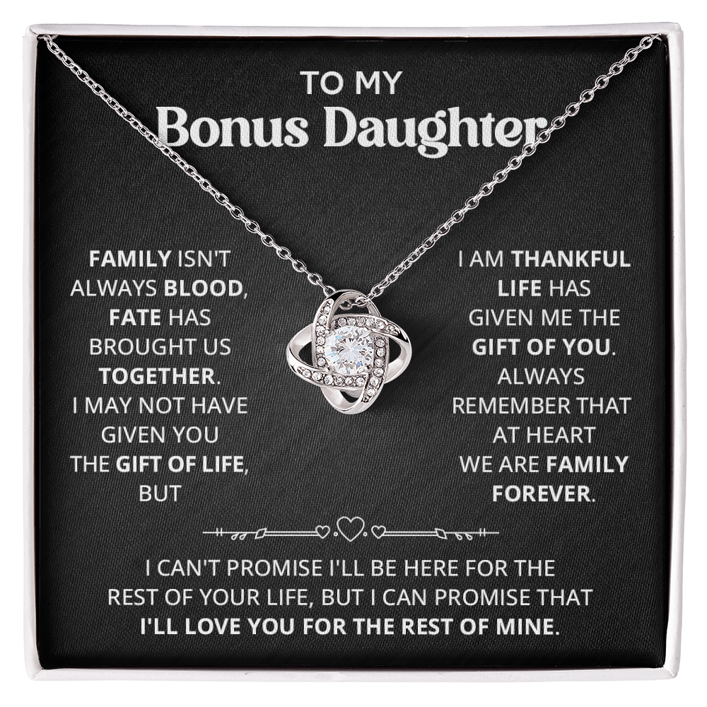 Necklace For Bonus Daughter - Love Knot Necklace