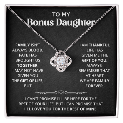 Necklace For Bonus Daughter - Love Knot Necklace