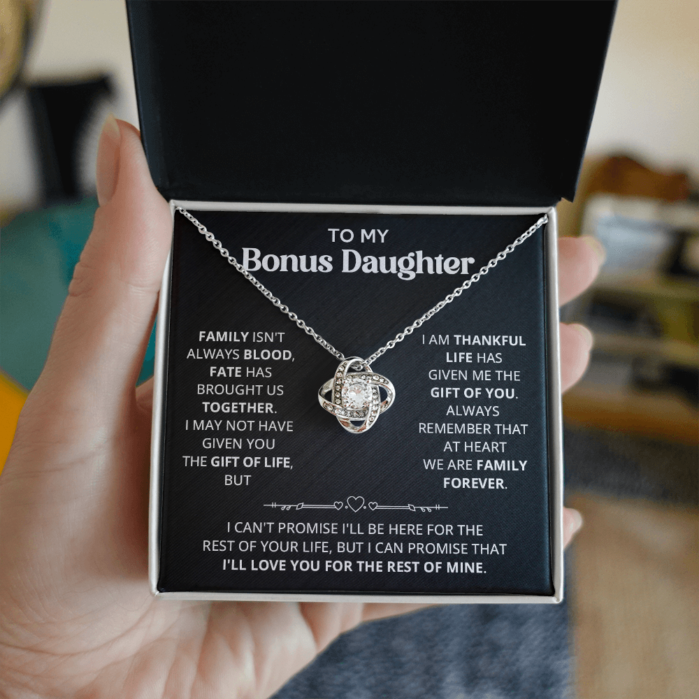 Necklace For Bonus Daughter - Love Knot Necklace