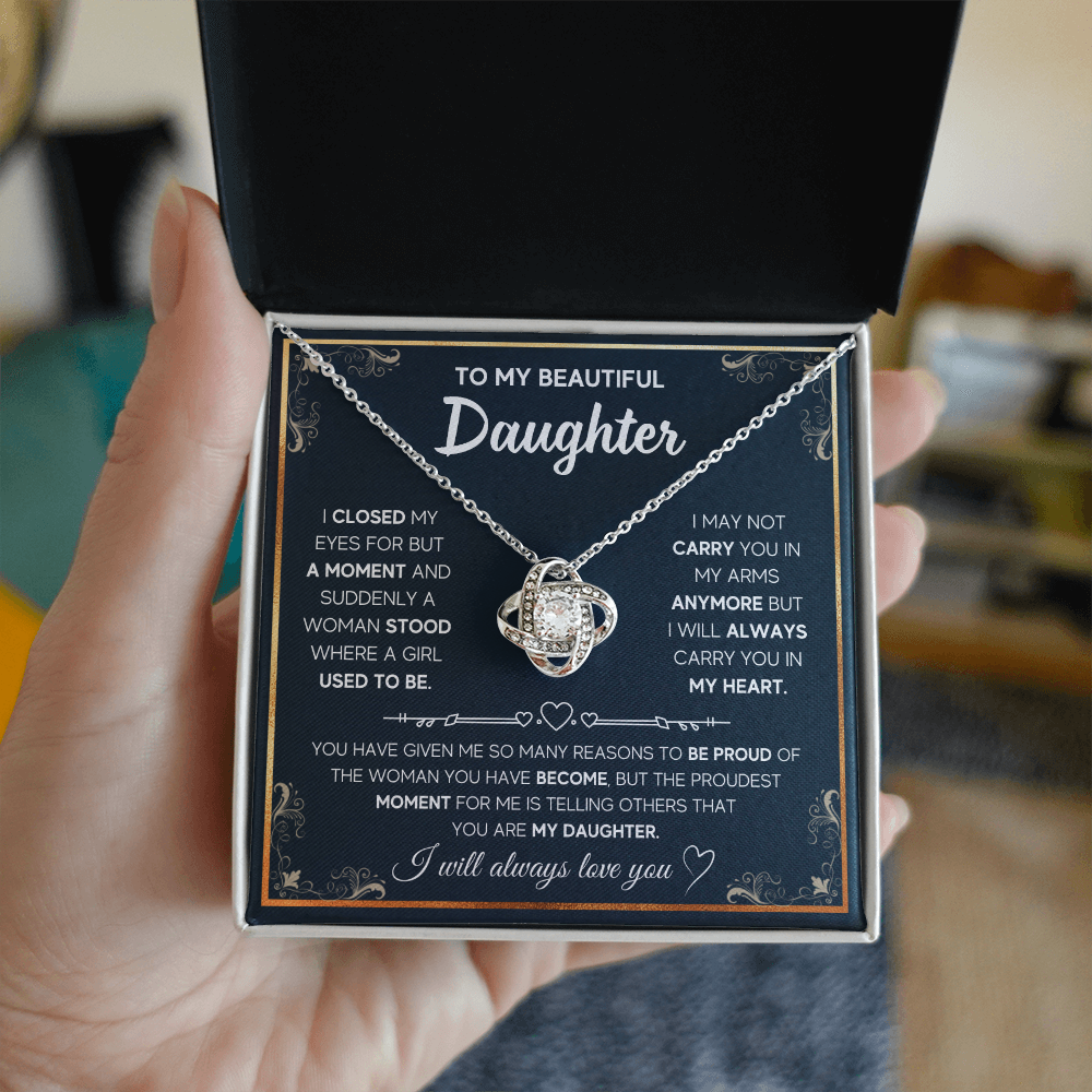 DS-1507606 - Daughter - I closed My Eyes - Love Knot Necklace