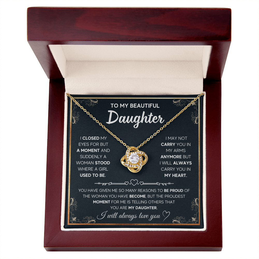 DS-1507606 - Daughter - I closed My Eyes - Love Knot Necklace