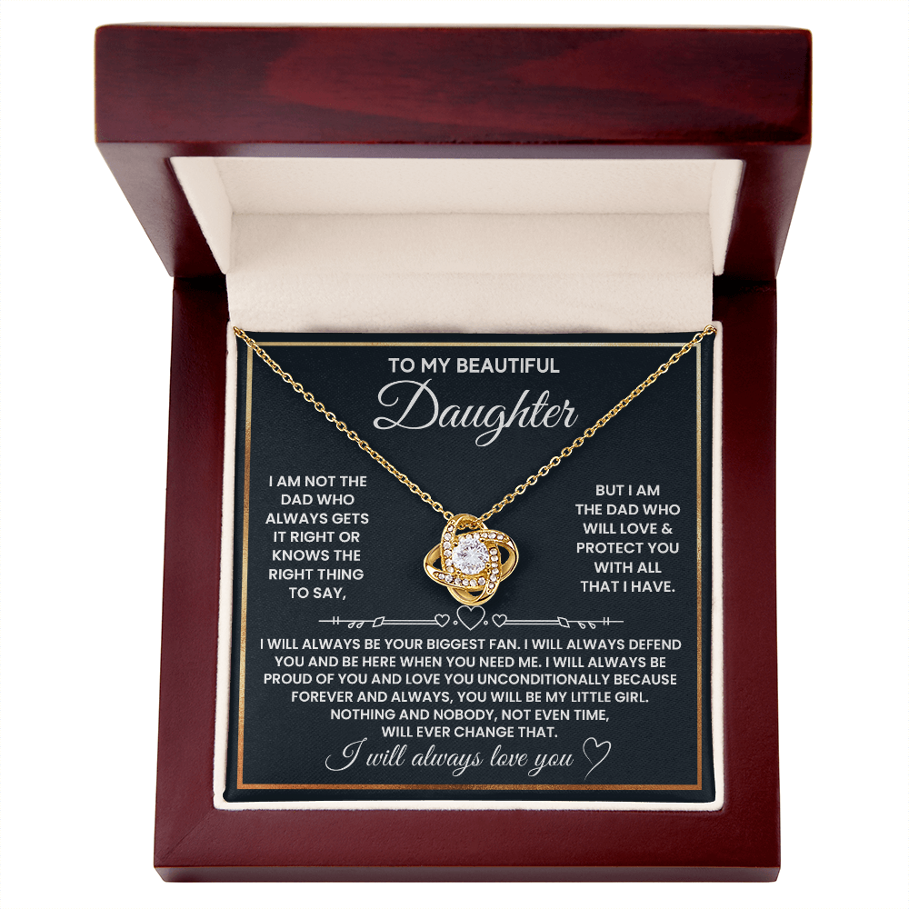 DS-1507597 - Daughter - Biggest fan - Love Knot Necklace