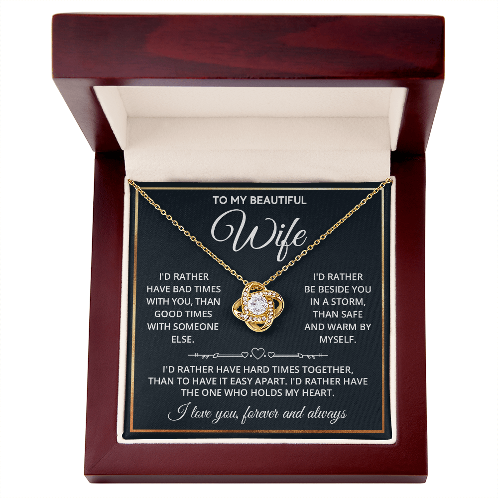 DS-1509039 - Wife  - I'd Rather have - Love Knot Necklace