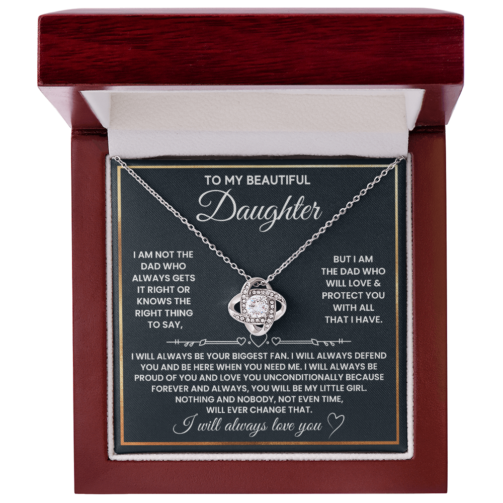 DS-1507597 - Daughter - Biggest fan - Love Knot Necklace