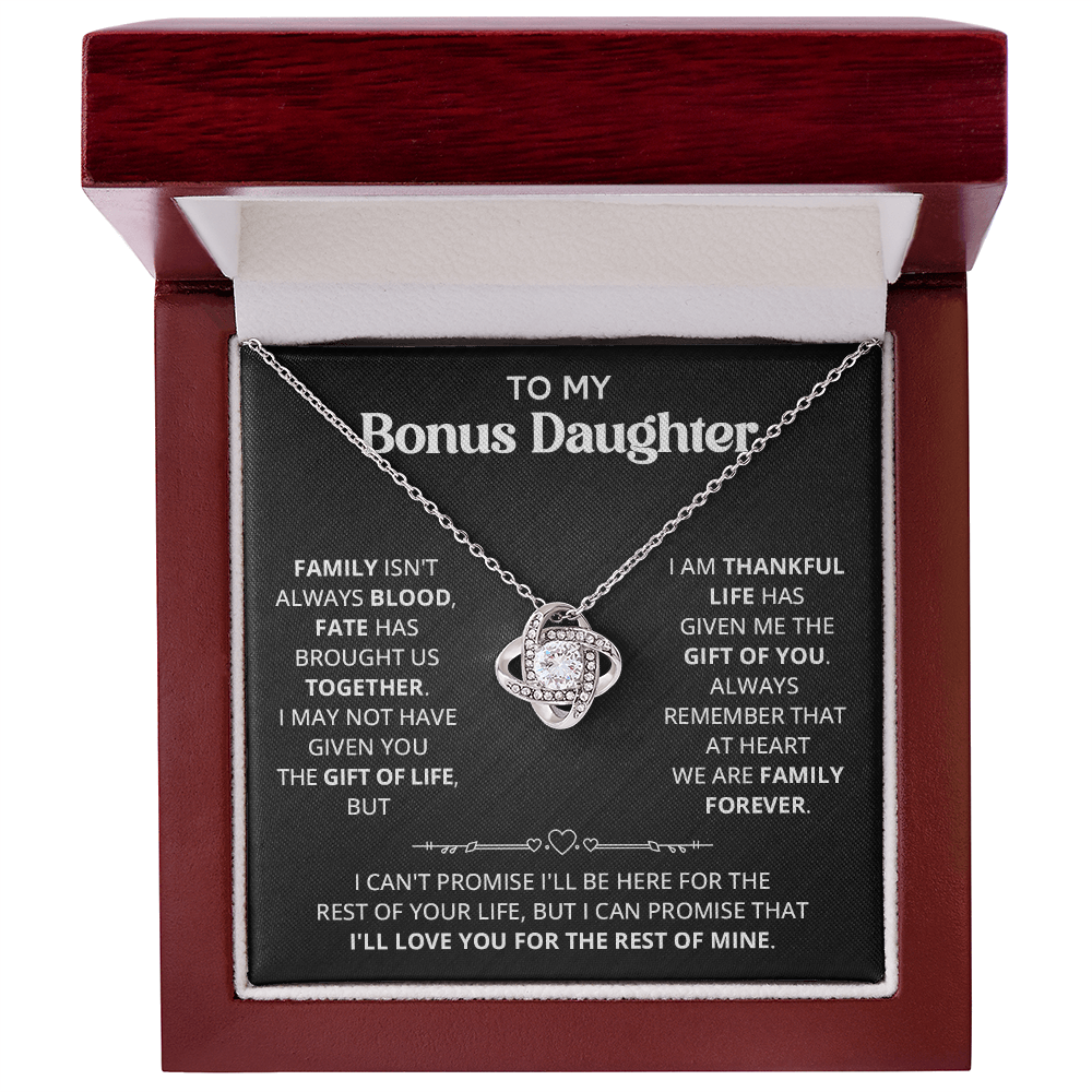 Necklace For Bonus Daughter - Love Knot Necklace