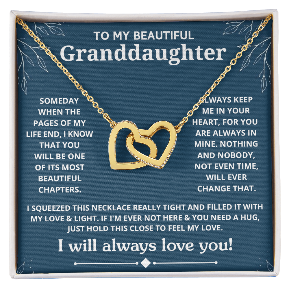 Granddaughter - Someday when the - Interlocking Hearts Necklace