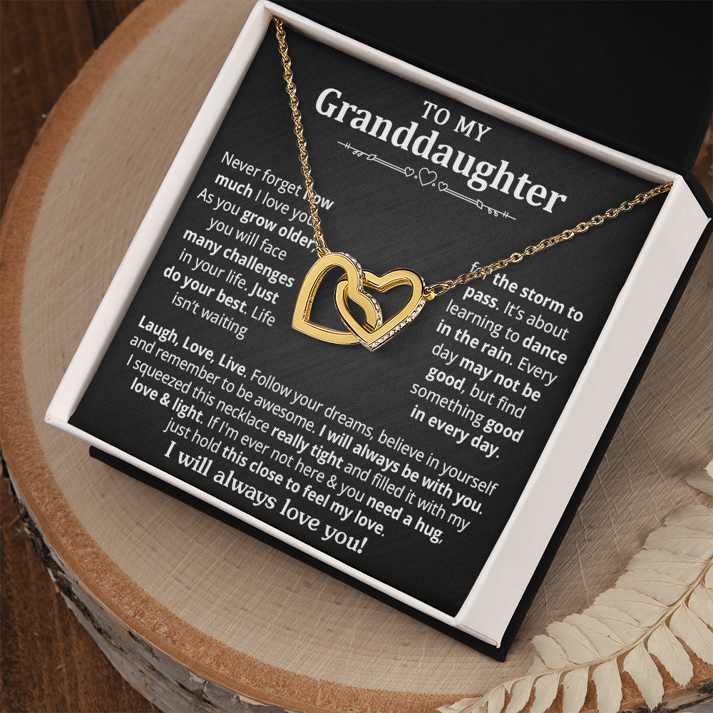 Granddaughter - As you grow older - Interlocking Hearts Necklace