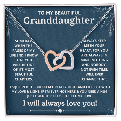 Granddaughter - Someday when the - Interlocking Hearts Necklace