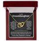 Granddaughter - Even when - Interlocking Hearts Necklace