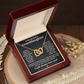 DS-1508261 - Interlocking Hearts Necklace - Black