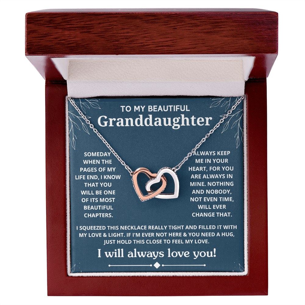 Granddaughter - Someday when the - Interlocking Hearts Necklace