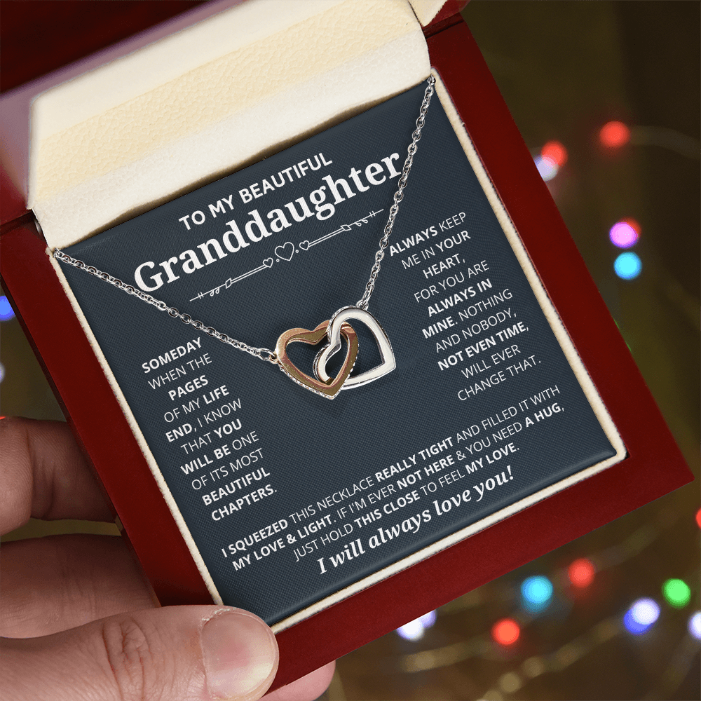 DS-1508261 - Granddaughter - Someday - Interlocking Hearts Necklace