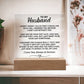 Gift For Husband - Acrylic Plaque