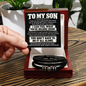 To My Son - I Know You Don't Always Talk About - Love You Forever Bracelet