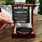 To My Son - I Closed My Eyes - Love You Forever Bracelet