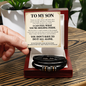 To My Son I Know You Don't Always Talk - Love You Forever Bracelet