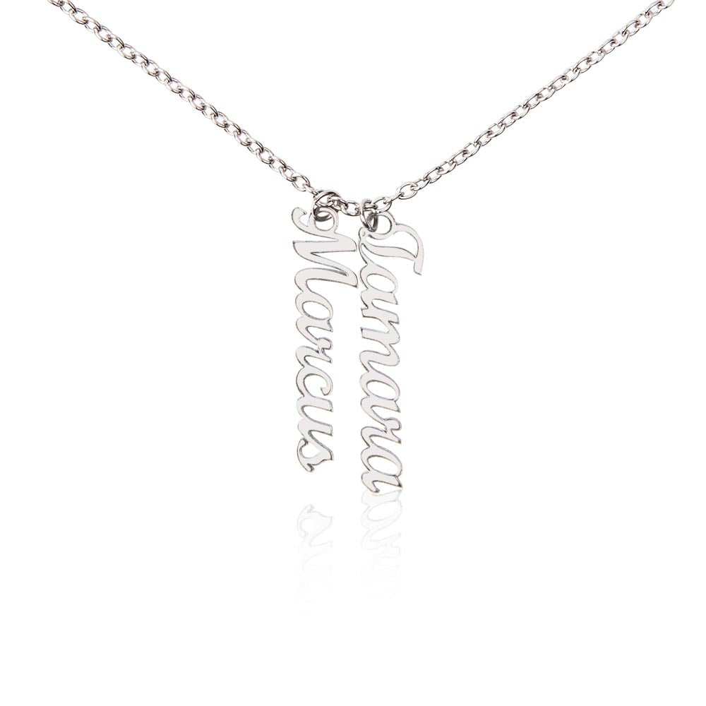 To My Wife - One Thing - Multi Vertical Name Necklace