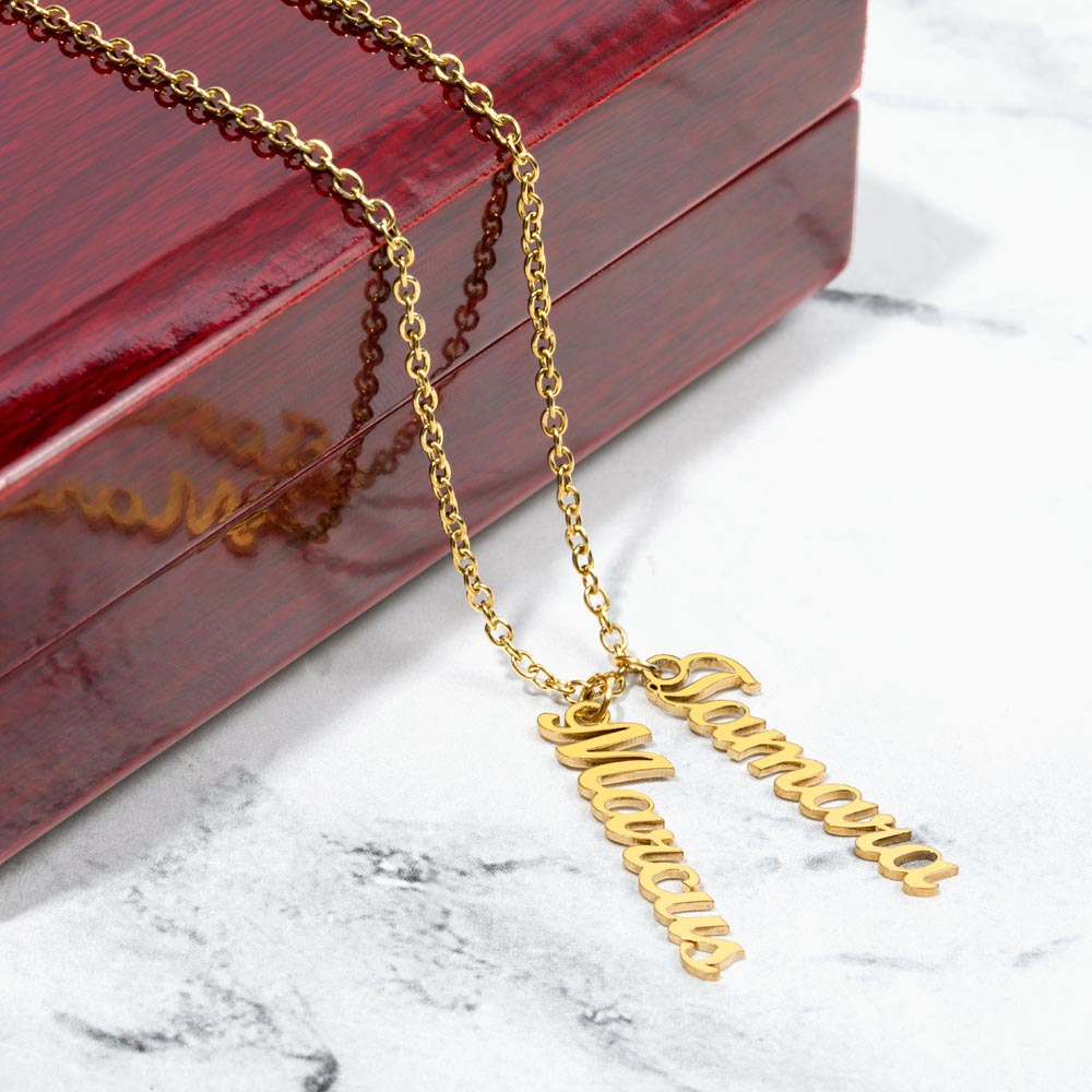 To My Wife - One Thing - Multi Vertical Name Necklace