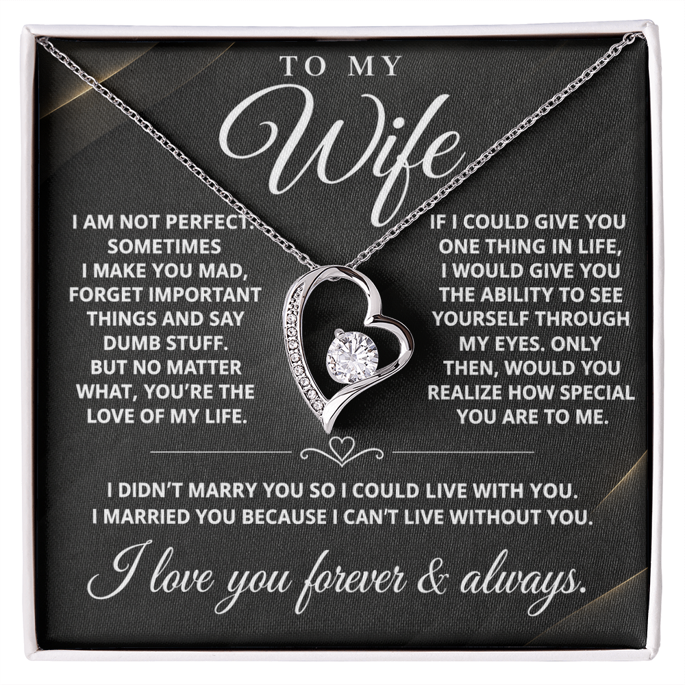 To My Wife - One Thing - Forever Love Necklace